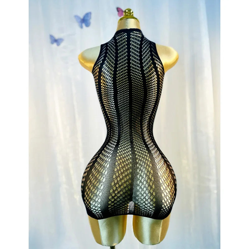 Vestido de rejilla calado