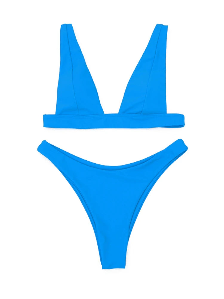 Bikini unicolor para mujer