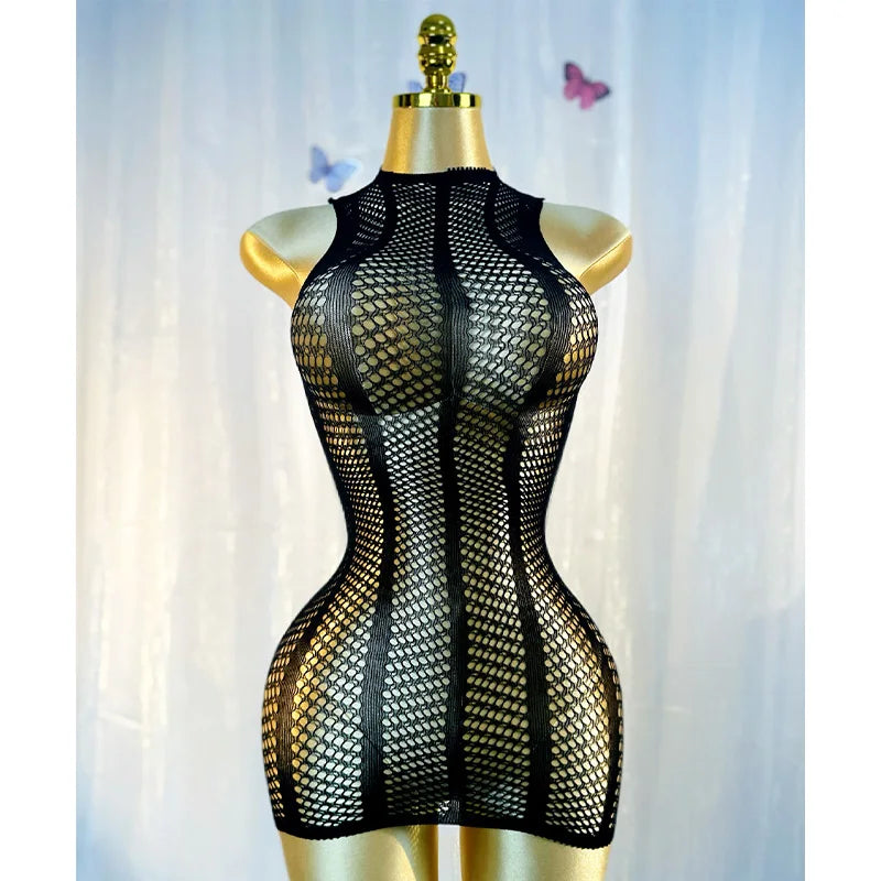 Vestido de rejilla calado